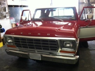 Classic Ford truck at Lalo's Shop Houston